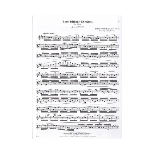 35 Exercises For Flute Op.33 - Vol.3
