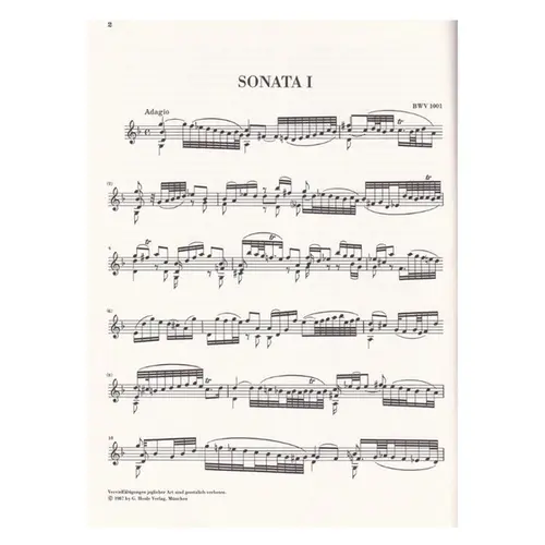 Sechs Sonaten Und Partiten Fur Violino Solo - Studien Edition