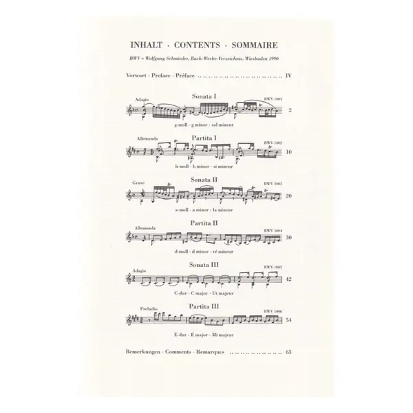 Sechs Sonaten Und Partiten Fur Violino Solo - Studien Edition