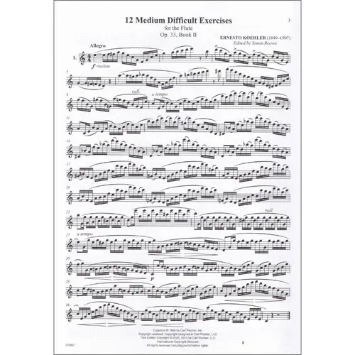 35 Exercises For Flute Op.33 - Vol.2