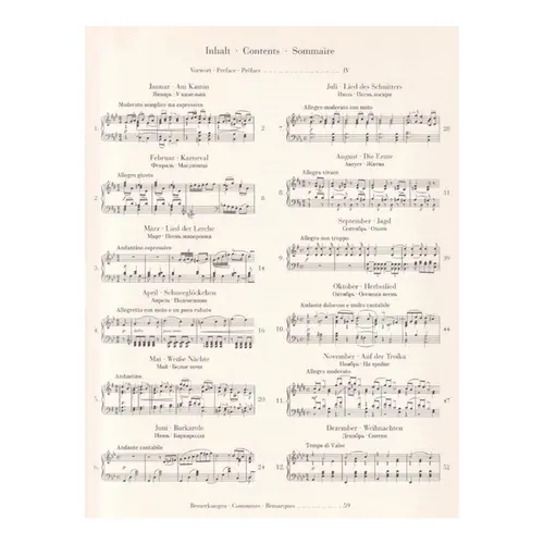 The Seasons Op.37 Bis