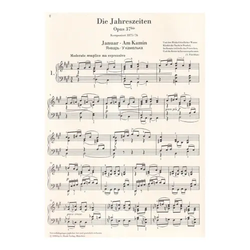 The Seasons Op.37 Bis