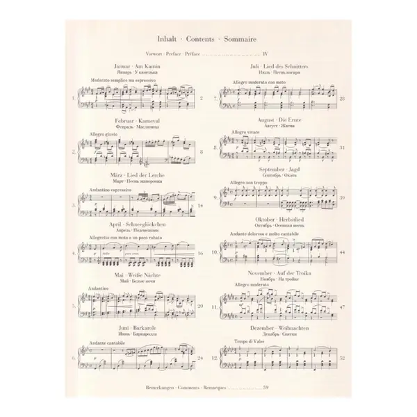 The Seasons Op.37 Bis