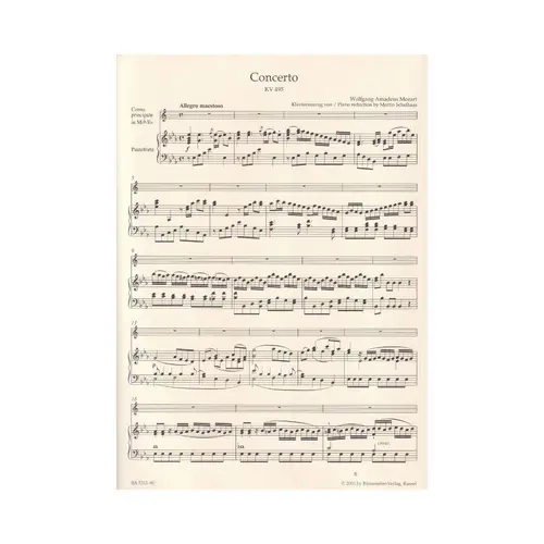 Konzert In Es Fur Horn  Kv 495 - Urtext