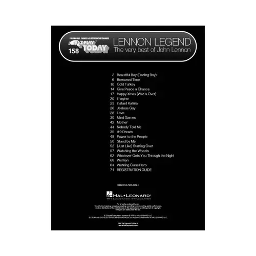 John Lennon Collection, Ez Play Today 158