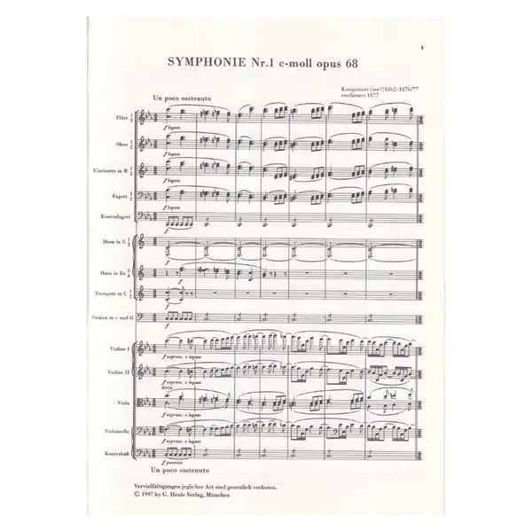 Symphonie N.1 - C-Moll - Op.68 - Studien Edition