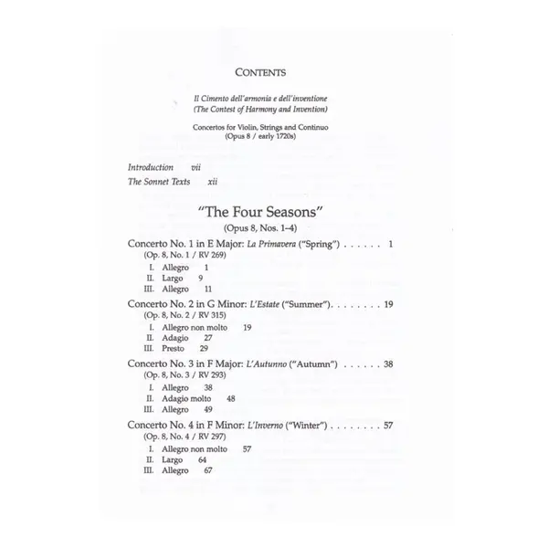 The Four Seasons - Op.8 N.1-4  (study score )