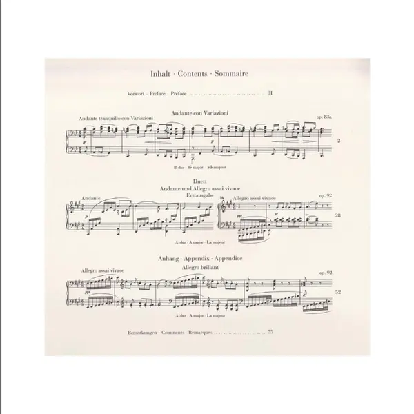 Works for Piano Four-hands