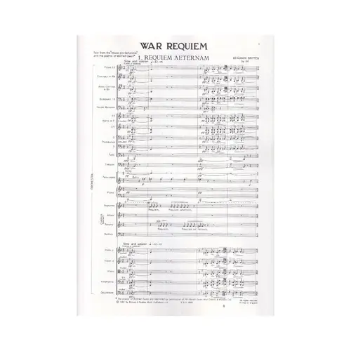 War Requiem (Full Score)