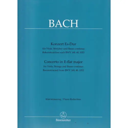 Konzert Es Dur Fur Viola  - Bwv 169, 49, 1053