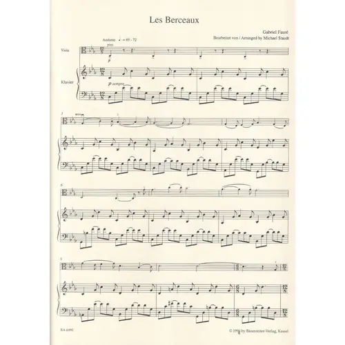 4 Melodies Fur Viola Und Klavier