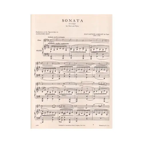 Sonata In G Major (Oboe)