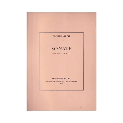 Sonate Pour Violon