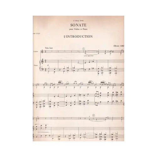 Sonate Pour Violon