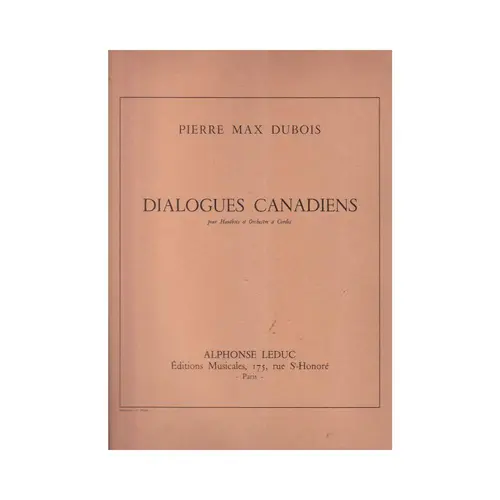 Dialogues Canadiens Pour Hautbois