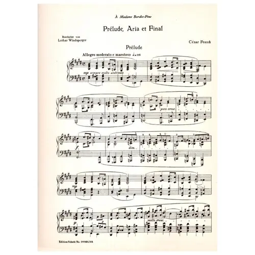 Prelude, Aria Et Final - piano