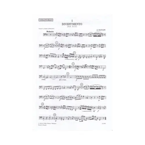 Six Divertimenti For Violin, Viola, And Cello, Nos. 1-3 - Parti