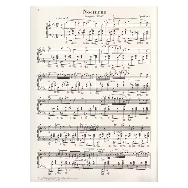 Nocturne In Eb Major Op.9 N.2 - Urtext