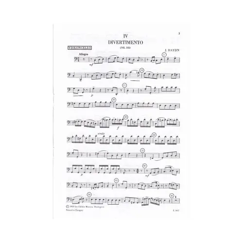 Six Divertimenti For Violin, Viola & Cello, Nos. 4-6 - Parti