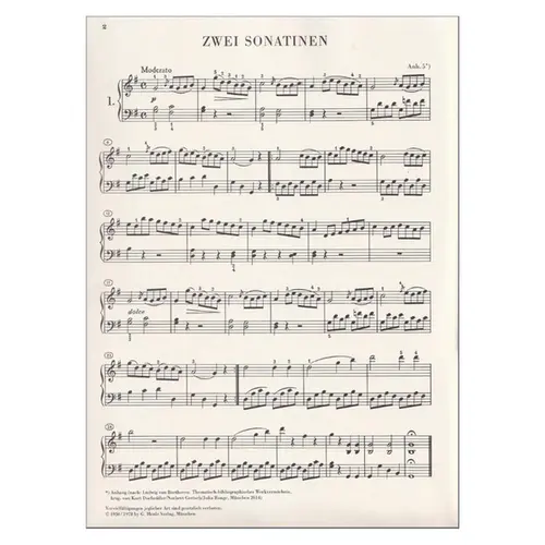 Two Sonatinas G Major - F Major
