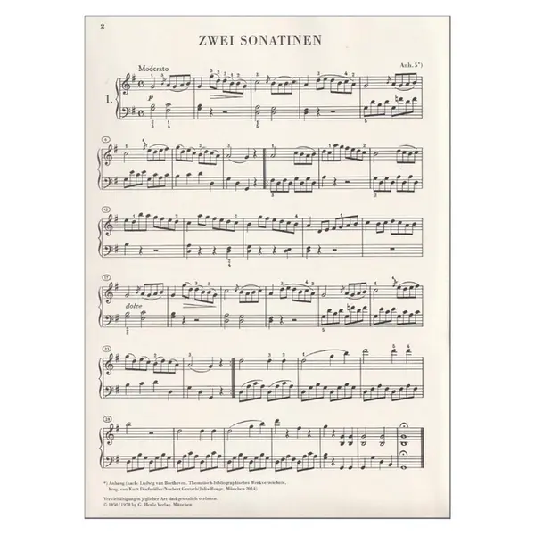 Two Sonatinas G Major - F Major