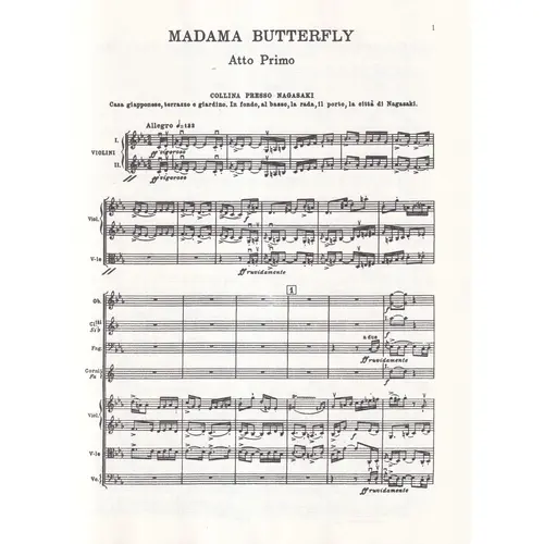 Madama Butterfly In Full Score