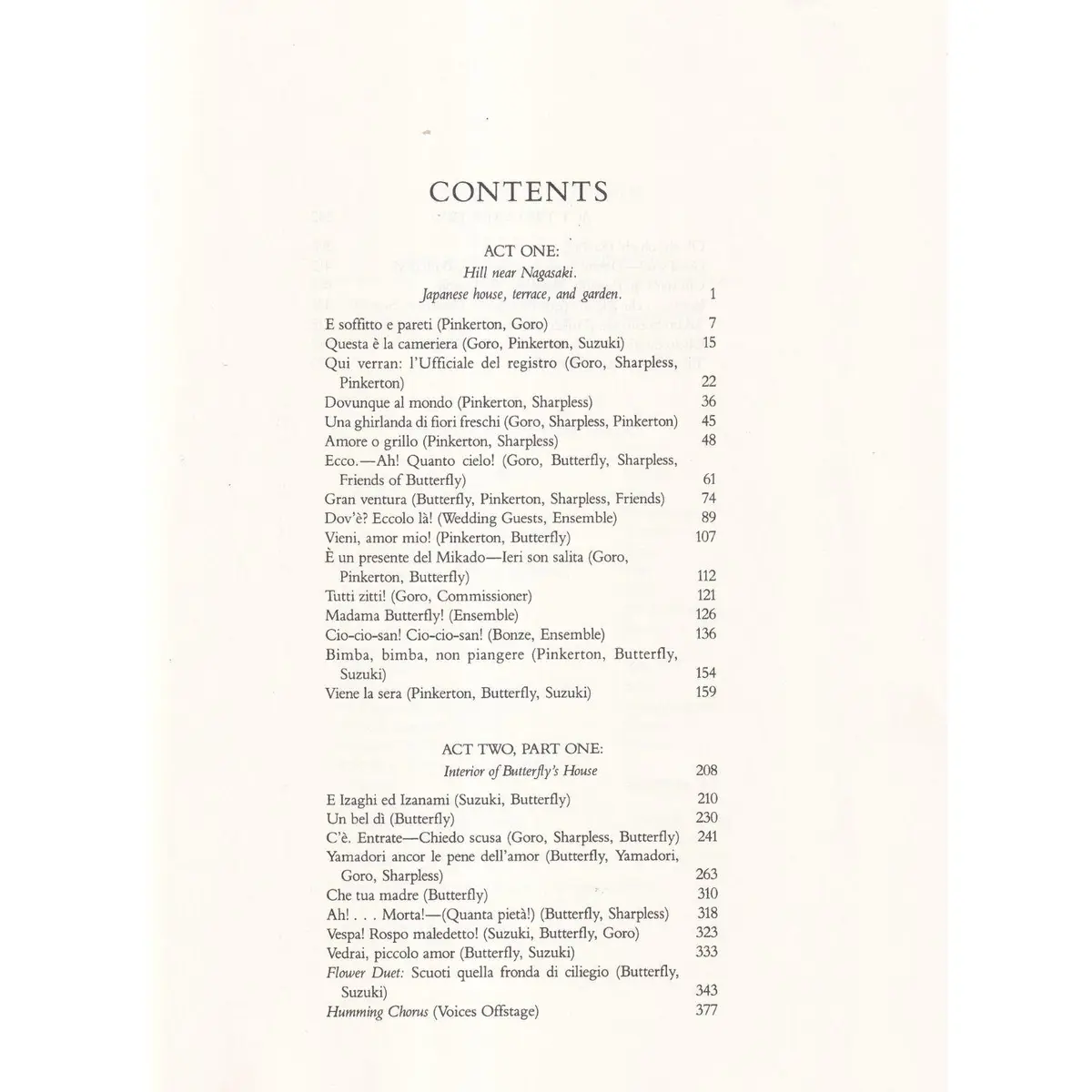 Madama Butterfly In Full Score