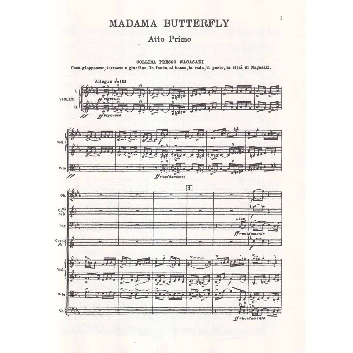 Madama Butterfly In Full Score