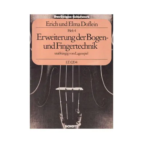Erweiterung Der Bogen-Und Fingertech.- Vol.4
