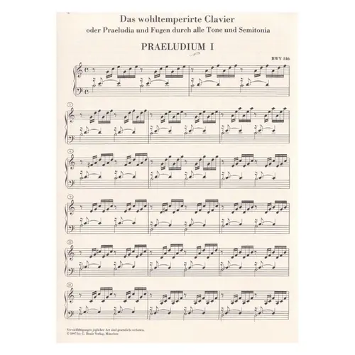 Das Wohltemperierte Klavier - Vol.1 - Urtext (Sem Dedilhado)