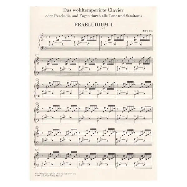 Das Wohltemperierte Klavier - Vol.1 - Urtext (Sem Dedilhado)