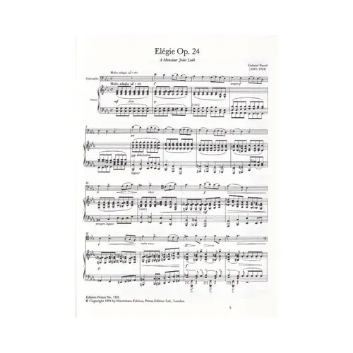 Elégie - Op.24 / Sicilienne - Op.78 - Flute