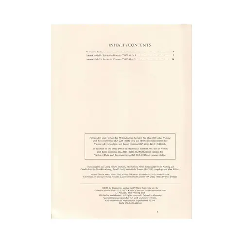 Methodische Sonaten - Vol.4 (H Moll, C Moll)