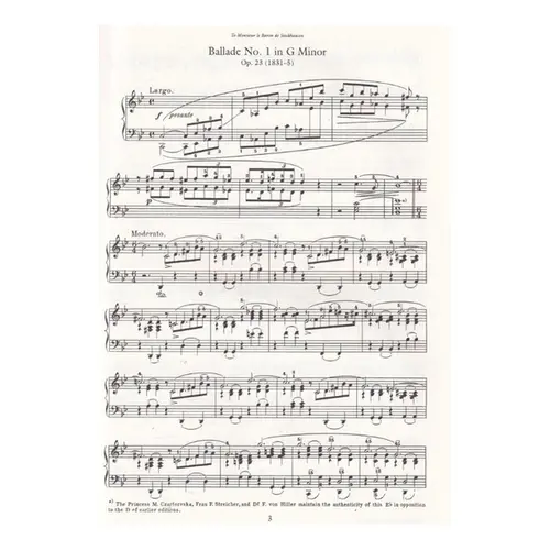 Complete ballades, impromptus e sonatas