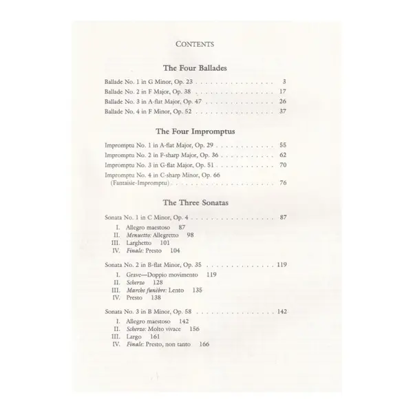 Complete ballades, impromptus e sonatas