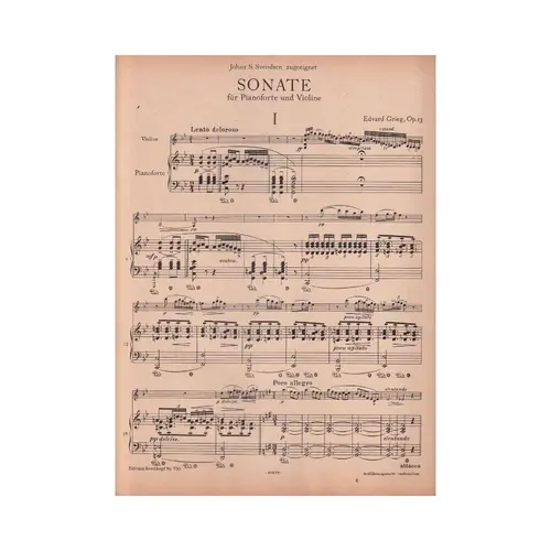 Sonate G Dur - Op.13  (Edição Antiga)