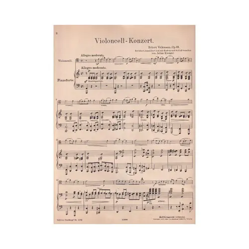 Konzert A Moll - Op.33  (Edição Antiga)