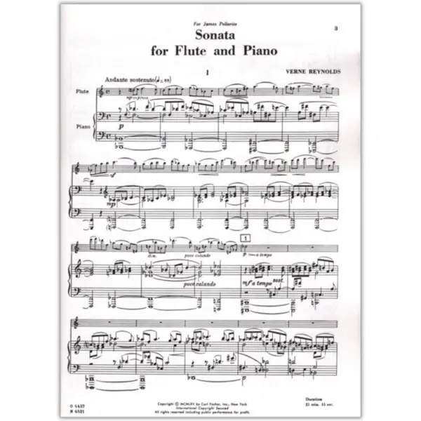 Sonata For Flute And Piano