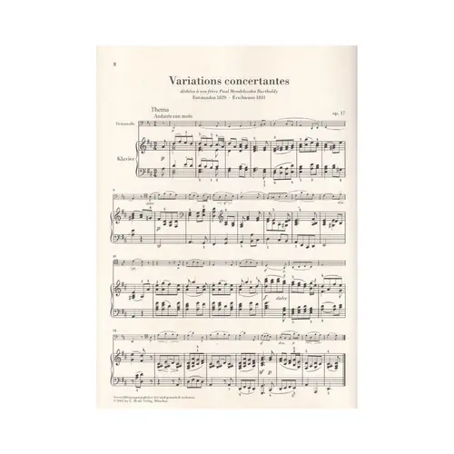 Variationen - Opus 17 Und Andere Stucke - Urtext
