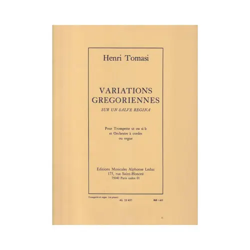 Variations Gregoriennes Sur Un Salve Tegina