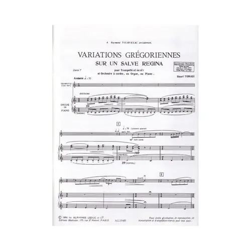 Variations Gregoriennes Sur Un Salve Tegina