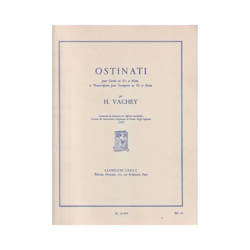 Ostinati Pour Cornet Et Piano