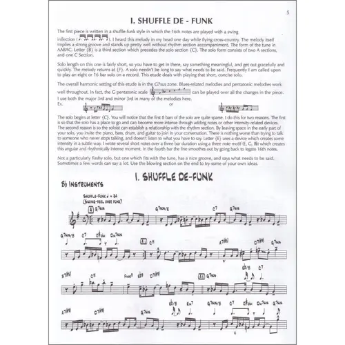 14 Blues & Funk etudes for B-flat Instruments