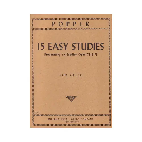 15 Easy Studies For Cello