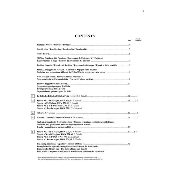 Suzuki Violin School Vol.06 (Book Only) International Edition