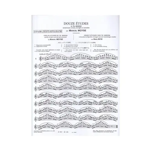 Douze Etudes De Th. Boehm