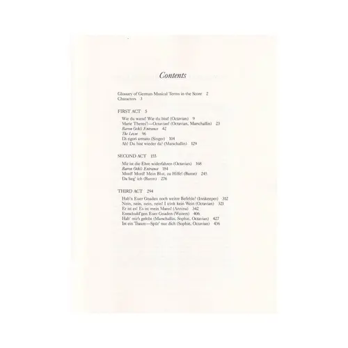Der Rosenkavalier  - vocal score