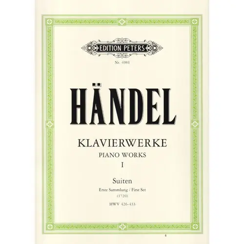 Suiten Hwv 426-433  (1720) - Klavierwerke - Vol.1