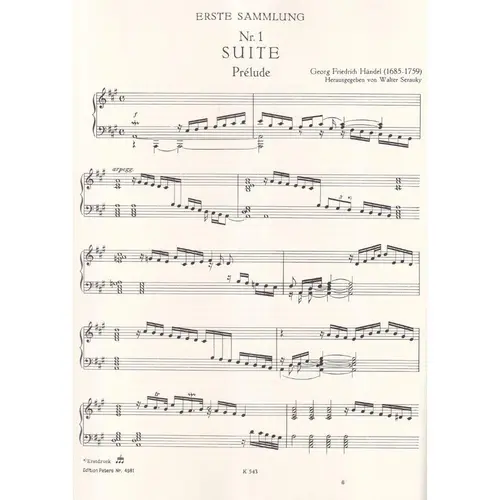 Suiten Hwv 426-433  (1720) - Klavierwerke - Vol.1