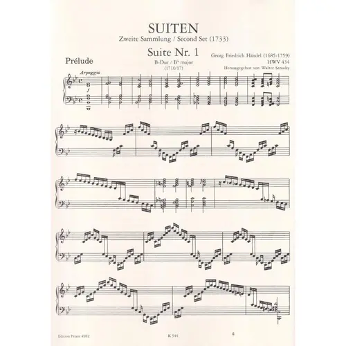 Suiten - (1733)  Klavierwerke - Vol.2 Hwv 434-442